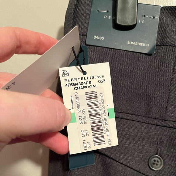 Perry Ellis Slim Fit Stretch Dress Pants NWT - Picture 10 of 12
